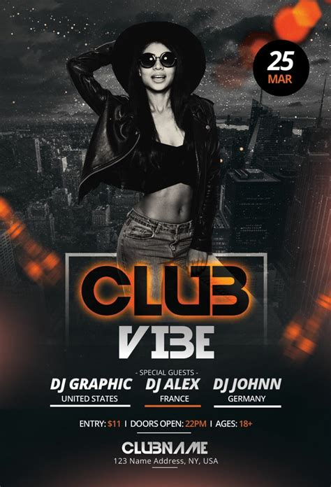 club promotional flyer templates.